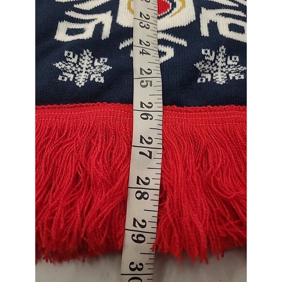 Miller Lite Beer Knit Holiday Scarf Ugly Christmas Sweater Theme w/ Reindeer - Picture 11 of 11
